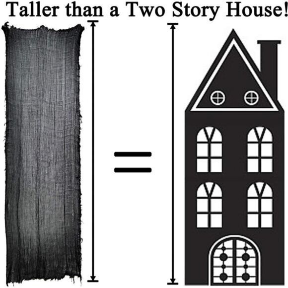 2PCS Super Size in Halloween Creepy Gray Black Purple White Cloth - Picture 3 of 8